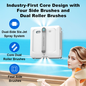 <b>Cleaning</b> Robot Liectroux S9,with 2 Roller <b>Brushes</b>,6-way Water Pump Spray,10kpa,frameless Works,app Control,voice Prompts <b>Window</b> - Product Image 3