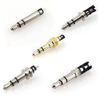 Prise casque mâle 3,5 mm en cuivre, stéréo TRS, plaqué or, haute durabilité, fils apparents 14 mm