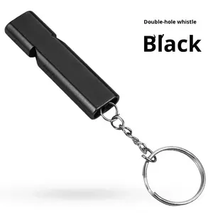 HF YZ-033 シングルトーン アウトドア サバイバル アルミ合金ホイッスル デュアルチューブ 救命器具 - Product Image 5