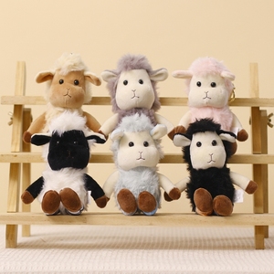 Porte-clés en peluche mouton mignon en gros, jouet agneau personnalisé avec logo, mini pendentif animal OEM ODM pour cadeau promotionnel - Product Image 1