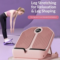 Planche d'étirement des mollets réglable et pliable de 13 pouces en matériau PP, modèle LJB150, pour renforcement des jambes et étirement du tendon d'Achille