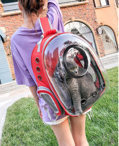 Sac à dos type Capsule spatiale transparente pour <span class=keywords><strong>chat</strong></span>, hoopie ouverte au dos, idéal à porter sur votre animal de compagnie, adapté au <span class=keywords><strong>chat</strong></span> - Product Image 1