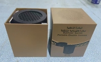 Nouveau modèle de brûleur d'encens électrique portable en bois, design bourgeon de fleur, style cascade, en marbre, pour charbon d'encens, inspiré de l'islam arabe