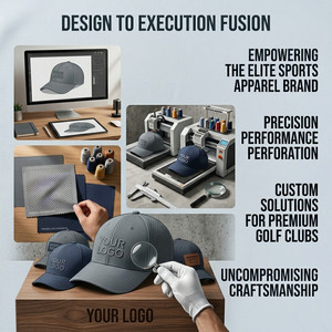 Gorra de Béisbol de Alto Rendimiento con Parche de Cuero con Logotipo Personalizado SHINY, con Tecnología de Secado Rápido Perforada con Láser para Golf - Product Image 5