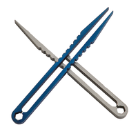 Mini pince à épiler TC4 légère et compacte en alliage de titane EDC pour l'extérieur Pince à épiler 5 couleurs pour usinage CNC de qualité industrielle Pince à épiler 5 couleurs