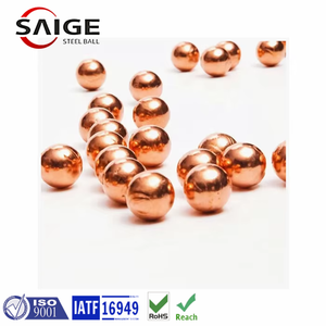 Saige Chất Lượng Cao Đồng Kim Loại Nhà Máy Bán 1.2Mm Đến 20Mm 99.99% Tinh Khiết Rắn Đồng Quả Cầu Bóng Mang Bóng - Product Image 2