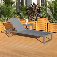 Moderner Komfortabler Liegestuhl Outdoor Aluminium Netz Klappbarer Liegestuhl Hotel Chi Pan Resort Gewerbliche Möbel Innenhof UV