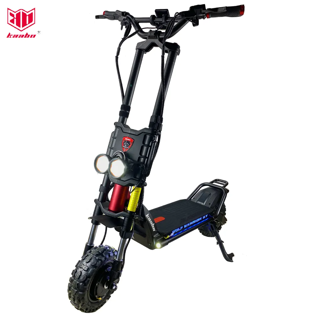 EU Stock Kaabo Wolf King GT Pro 11inch 72V 35AH Top Speed 100km/h With TFT Display Sine Wave Controller Monster SUV E-scooter