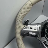 Volant en cuir beige personnalisé pour Mercedes Benz AMG CLS W218 W219 Classe C Classe E W116 W126 W140 W220 W221 W222 W223