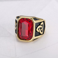 Bague pour homme en tungstène, style rétro vintage, sertie de diamants, style Viking, tendance Hip-hop Punk, style Instagram, bijoux WISH transfrontaliers