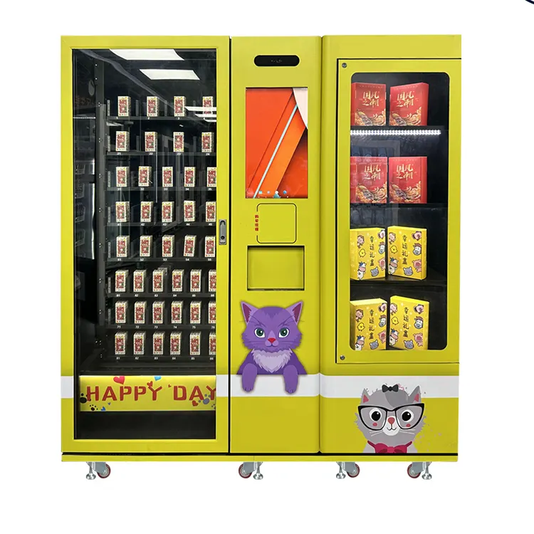 Yinlong صندوق أعمى لعبة آلة بيع الوجبات الخفيفة الخدمة الذاتية التسوق غير المراقب بيع آلة عالية الجودة سعة كبيرة