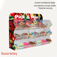 Boîte en acrylique personnalisée pour les bonbons distributeurs Pick & Mix empilables Boîte en acrylique pour Sweet