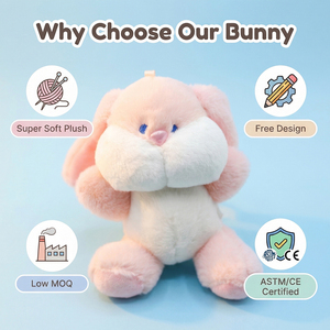 <span class=keywords><strong>Peluche</strong></span> Personalizzato da Fabbrica, Giocattoli Animali Imbottiti da 8 Pollici, Bambola di <span class=keywords><strong>Peluche</strong></span> Animale Cartone Animato, Simpatico Coniglio di <span class=keywords><strong>Peluche</strong></span> per Decorazioni per Feste - Product Image 3