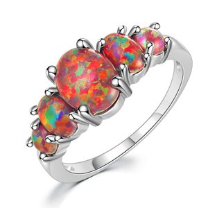 <strong>Opal</strong> Ring | Zircon-Accented Band | Luxury Fashion Jewelry for Women Men - Product Image 5