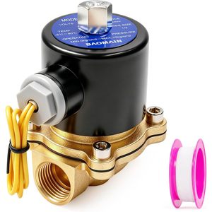 Vanne solénoïde électrique en laiton Baomain 1/2 pouce, 12V CC, normalement ouverte, à action directe, pour eau et air - Product Image 1