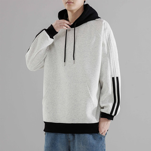 Pull à capuche de haute qualité hommes printemps et automne nouvelle marque lâche contraste manteau à capuche garçons automne sauvage sport manteau cool - Product Image 3