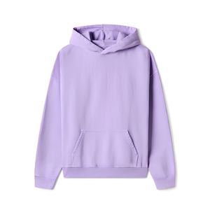 Sudadera con capucha personalizada de corte holgado, de algodón y forro polar, para marcas de ropa urbana, con pedido mínimo bajo, para compras al por mayor. - Product Image 1