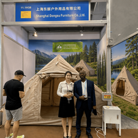 Carpa Inflable para Puerta Trasera de SUV, 380x230cm, Tela Oxford 210D, Casa de Campaña Trasera para Auto, PVC de Alta Resistencia, Columna de Aire, Portátil y Ligera