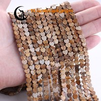 Zhe Ying 6m perles de pierre en forme de coeur en gros pierre gemme naturelle coeur plat perle pierre pour la fabrication de bijoux à bricoler soi-même