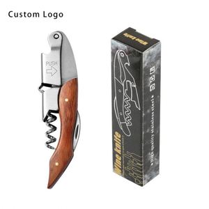 Stylish Corkscrew and Foil Cutter Kit with Wooden Handle for Any Event - Product Image 1