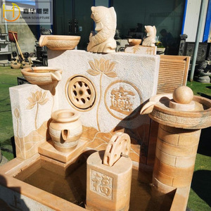 Pot de fleurs sculpté en pierre Jiahua, style chinois classique, ornement d'aquarium autoportant, sculpture d'élément aquatique d'intérieur - Product Image 3