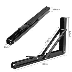 Étagères pliables support bricolage en acier inoxydable pliable mur flottant banc de travail étagère en métal <span class=keywords><strong>pliante</strong></span> supports de <span class=keywords><strong>Table</strong></span> pour <span class=keywords><strong>Table</strong></span> - Product Image 2