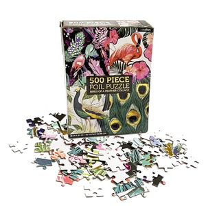 Nhà máy tùy chỉnh người lớn trẻ em câu đố 1000 mảnh động vật 1000 mảnh động vật Câu Đố thăng hoa Câu Đố khoảng trống với hộp - Product Image 1