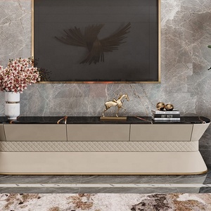 Solid Wood <strong>TV</strong> <strong>Stand</strong> White Gloss High Living Room Furniture Laminated Wood Leather <strong>Oval</strong> <strong>TV</strong> <strong>Stand</strong> - Product Image 6