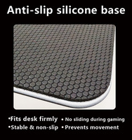 Tapis de Souris en Verre Trempé Micro-Gravé Premium Dureté 9H - Base en Silicone Antidérapante et Étanche Contrôle Fluide 490x420mm pour