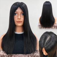 Prix de gros Perruque juive Sheitel 5x5 en cheveux humains vierges européens avec dessus en soie, effet cuir chevelu naturel, pour femmes souffrant de perte de cheveux