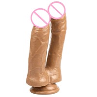 Dildo double tête pour femmes, double stimulation vaginale et anale, masturbateur à double canal pour couples homosexuels, pénis artificiel pour adultes