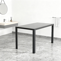 Table à manger rectangulaire en verre trempé de luxe, best-seller, écologique, durable, contemporaine, moderne, pour la maison, l'école, l'atelier