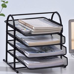 Organizador de Archivos de Oficina, Estante Circular de Metal de 4 Niveles, Organizador de Revistas, Estante de Archivo para Oficina, Hogar y Escuela - Product Image 2