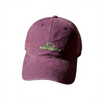 Casquette de baseball en coton brodée vintage structurée à large bord pour femme, vente en gros