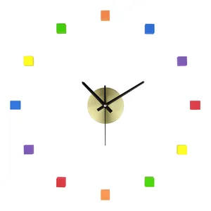Adesivo de horloge para parede 2023, decoração de casa, relógio de parede moderno, arte para cidade, faça você mesmo