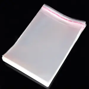 100支/袋义乌透明透明不干胶Opp玻璃纸食品糖果珠宝礼品袋包装塑料袋