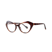 Lunettes élégantes en acétate effet œil de chat, aux courbes fluides et d'une élégance vintage féminine