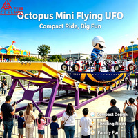 Manèges pour enfants miniatures Sanly : Attractions portables pour parcs d'attractions, carnavals extérieurs, équipement monté sur remorque, Octopus et UFO volant