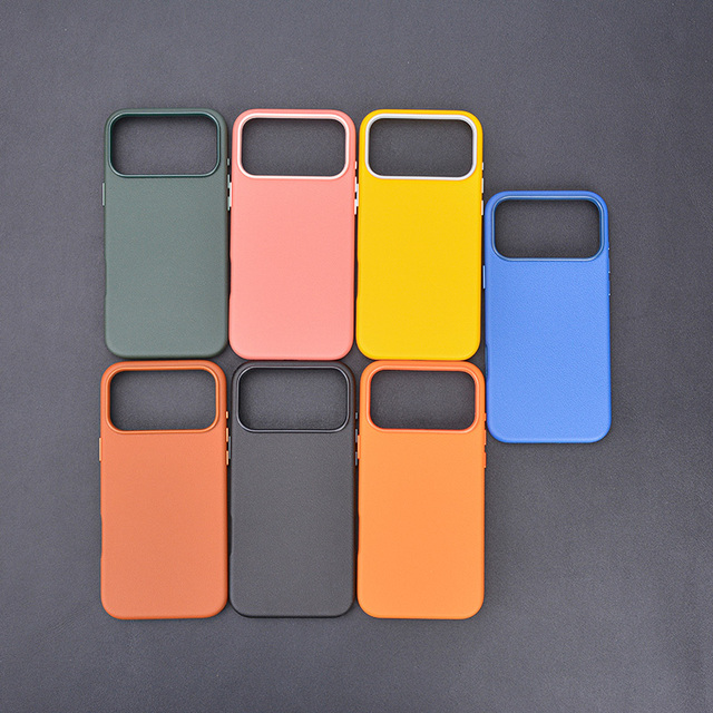 Light Magnetic PU Leather Phone Case for iPhone 16 17 Promax Samsung Series Shockproof Protective Cover Factory Customized
