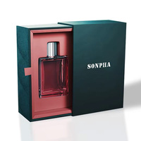 Client nouveau design boîte d'emballage de parfum en papier cadeau aimant en velours noir boîte de présentation de boîte de parfum en papier de luxe avec eva
