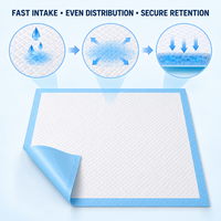 Alèses absorbantes jetables pour chiots, surface diamantée Dry-Touch, noyau haute capacité, protection anti-fuite pour l'apprentissage à la propreté à domicile