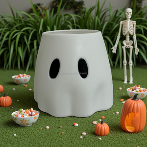 Halloween Custom Flower Pot Eco-friendly Novel <b>Plastic</b> <b>Planter</b> Halloween's Eve Creative Ghost Storage Bucket - Product Image 5