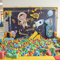 Leber LB-W Parc d'aventure intérieur pour enfants, jeu de labyrinthe mural interactif à balles, électrique, peu encombrant, pour tout-petits, Science