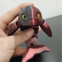 Jouet d'épaulard imprimé en 3D Figurine de jeu créative à la mode Simulation de la vie marine pour enfants Joints mobiles en plastique