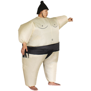 Costume de lutte sumo gonflable réaliste en polyester pour adulte, idéal pour la location lors d'événements d'Halloween - Product Image 3