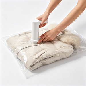 Transparent Hanging <b>Compression</b> Coat <b>Bag</b> Dustproof Clothes Storage Organizer Air Exhaling Garment Cover for Wardrobe - Product Image 2