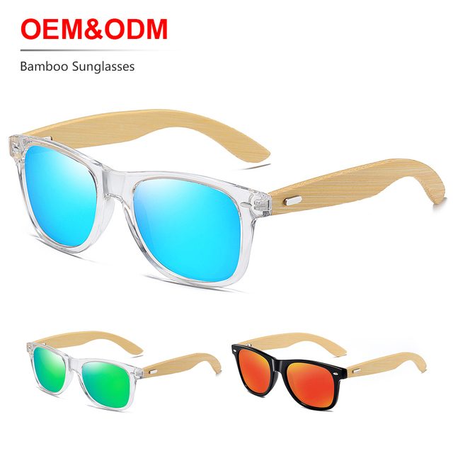 OEM & ODM Eco Bamboo UV400 Polarized Sunglasses Fashionable Handmade Wooden Glasses for Men Women Light Weight Sun Protective