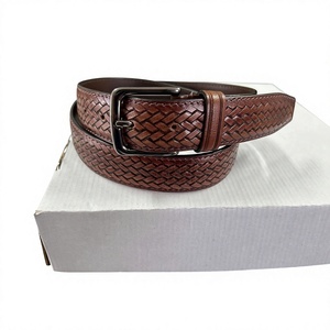 Cinturones de Cuero Genuino de Vaca con Hebilla de Pin, Estilo Vintage Bicolor, Impermeables, Ecológicos y Resistentes para Hombre, 3.8 CM - Product Image 3