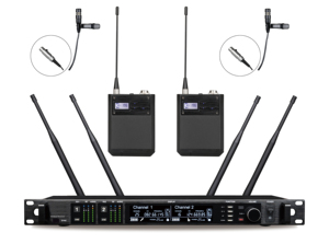 Micrófono inalámbrico digital de doble canal, equipado con pilas AA e interfaz XLR, ideal para discotecas, bares, clubes, eventos de DJ. - Product Image 6
