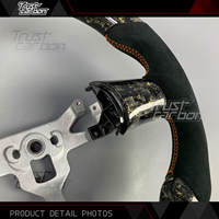 Volant sport en fibre de carbone forgée or personnalisé avec support LED pour Chevrolet Corvette C6 2007-2013 C5 C7 Z06 Zr1